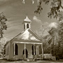 Black and White Architectural Photography of Grace Chapel, Rockville, SC