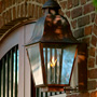 A gas lantern on a South of Broad historic home in Charleston SC